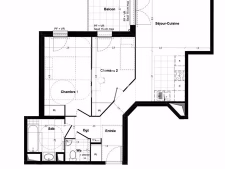 appartement aubervilliers 3 pièce(s) 67.00 m2