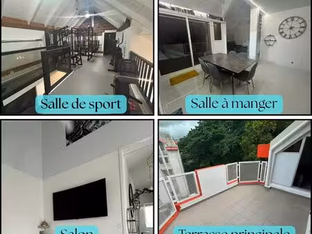 duplex 3 chambres + salle de sport