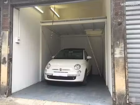 m°falguière: garage box avec mezzanine en rez-de-jardin