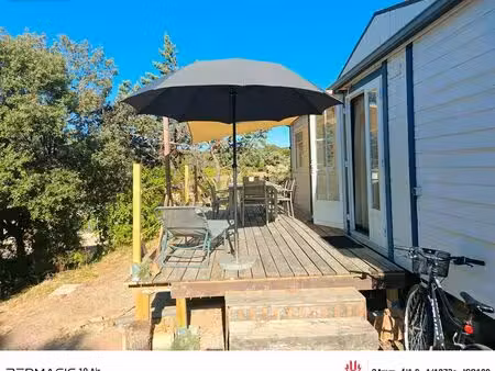 chalet 42 mètres carrés climatisé camping le pinada fabrezan