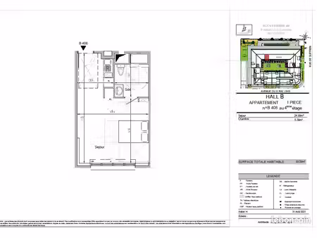 studio 1 pièce 30 m²