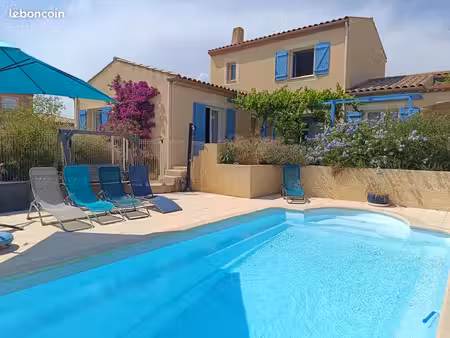 gruissan villa climatisée 4 chambres piscine bail mobilité