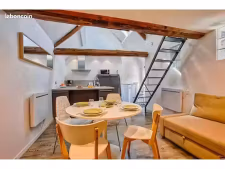appartement f2 meublé avec mezzanine  jardin et parking – sommervieu
