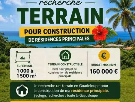 guadeloupéen recherche terrain