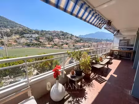 roquebrune cap martin - carnoles - 3 pièces 57 m2 terrasse 13 m2 garage