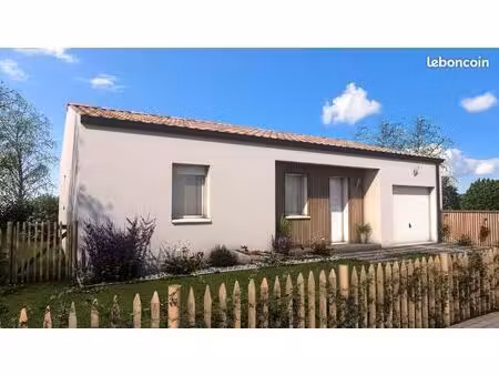 projet de construction d'une maison 2 chambres de 70.43 m² sur un terrain à bâtir de 905 m