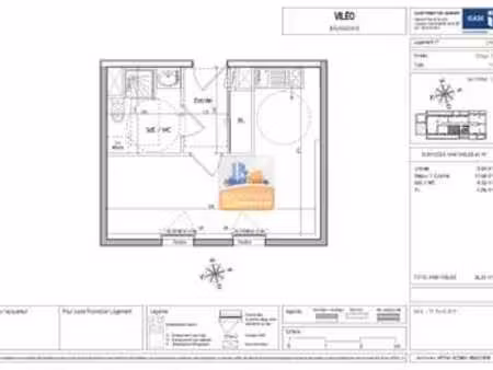 location appartement t1 à bouguenais (44340) : à louer t1 / 26m² bouguenais