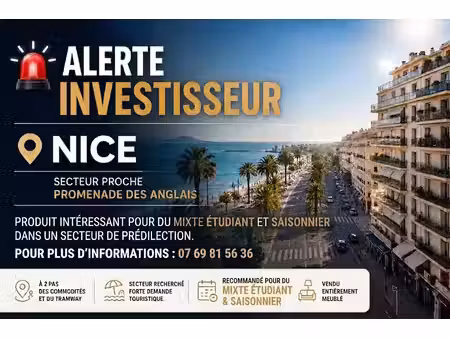 alerte investisseur avec forte rentabilité sur nice