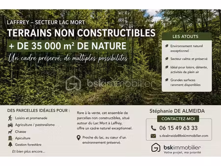 vente terrain 37269 m² à laffrey (38220)  15 000 €