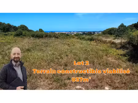 vente terrain 837 m² trévou-tréguignec (22660)