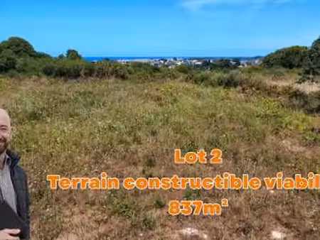 vente terrain à trévou-tréguignec (22660) : à vendre / 837m² trévou-tréguignec