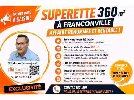 vente locaux professionnels 5 pièces 360 m² à franconville (95130)  295 000 €