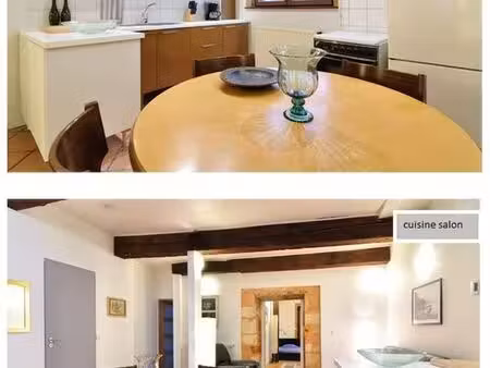 appartement meublé 59m² proche centre. st just tb équipé