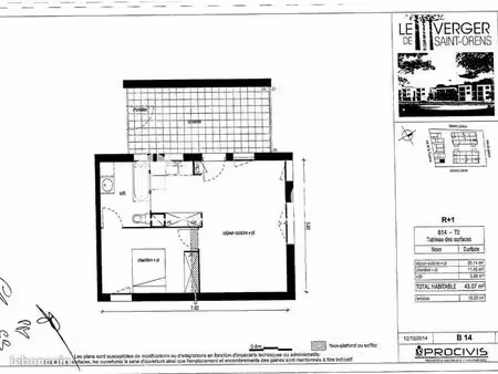 appartement 2 pièces 43 m²