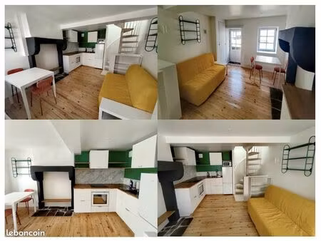 maison de ville t2 meublée 40m2 avec garage 2 roues