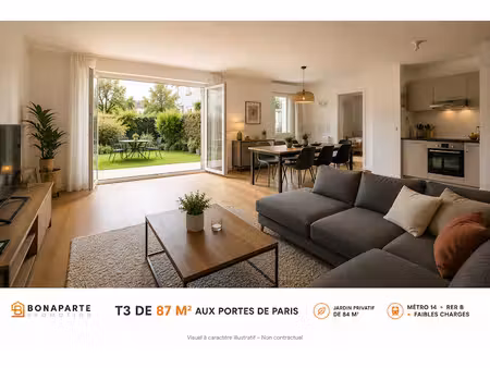 vente appartement 3 pièces 87 m² à gentilly (94250)  515 000 €