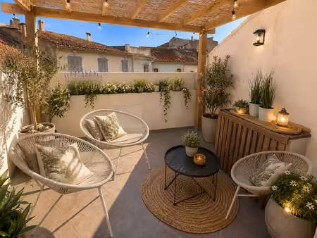 t3 duplex avec terrasse sur les toits