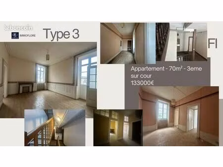 appartement 3 pièces 70 m²