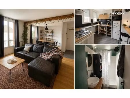 appartement meublé t2/t3 de 64 m² avec balcon et parking