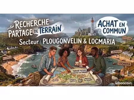 cherche partage de terrain  achat en commun