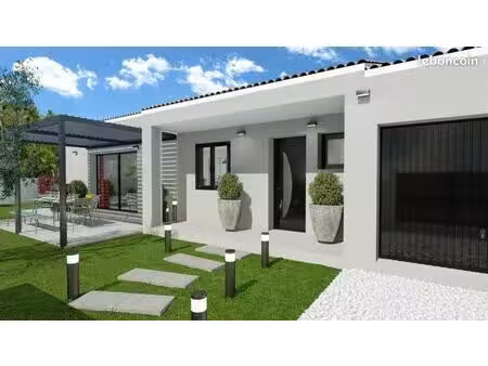 maison neuve plain-pied 80 m² avec garage à construire à saint-estève sur terrain viabilis