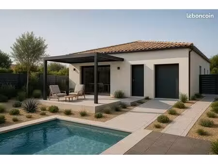 projet de construction d'une maison 82 m² avec terrain à langlade (30)