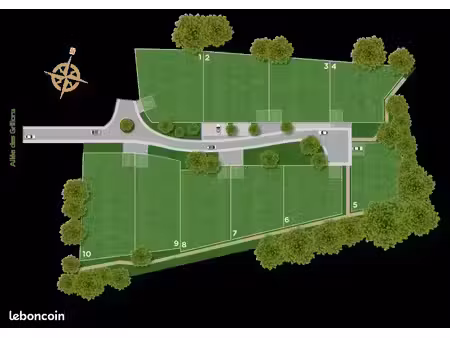 terrain 683 m² bonrepos sur aussonnelle