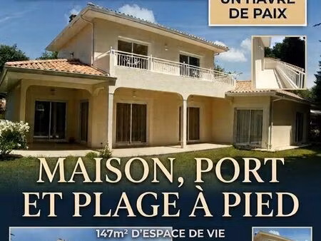 port belle maison 4 chambres plage et bassin a pied