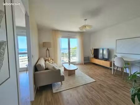 t2 neuf meublé – 45 m² – vue mer – terrasse – parking – brest quatre-moulins / porte caffa