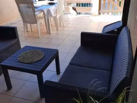 t2 cap les pins 27m² terrasse parking piscine