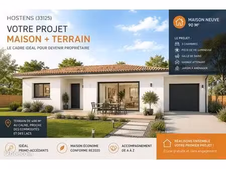 maison 90 m² hostens
