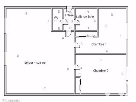 appartement 3 pièces 54 m²