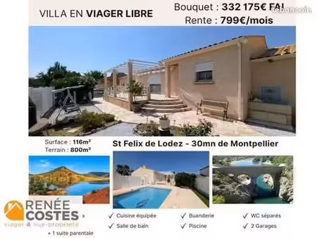 villa en viager 4 pièces 116 m²