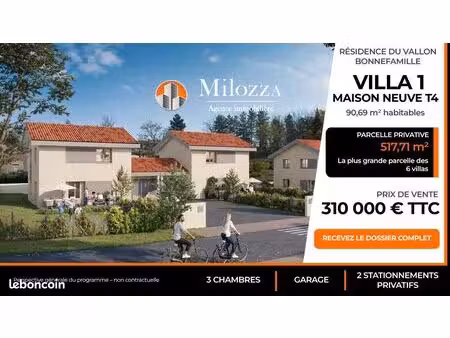 villa 4 pièces 91 m²