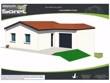 maison 81.95 m² avec terrain à septeme (38)