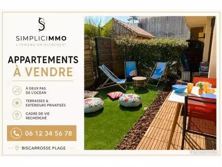 lot de 2 appartements en rdc non attenants avec extérieur privé dans petite résidence (8lo