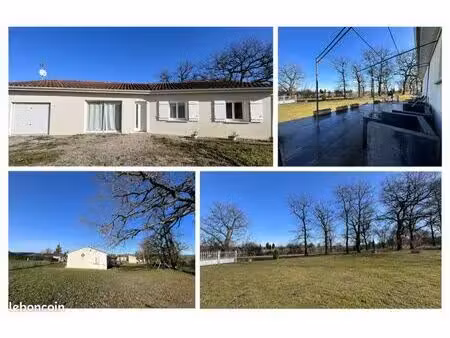 maison de plein pied 109m2 - 3 chambres - jardin clos de 1250m2