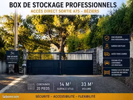 box de stockage pour professionnels - beziers