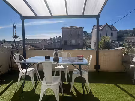 appartement t3 duplex 62 m² avec terrasse et 2 parkings à plan de cuques