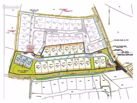 terrain 510 m² parne sur roc