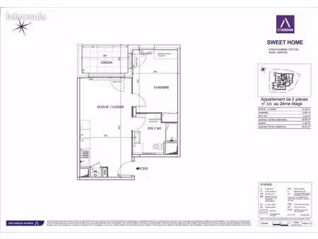 appartement 2 pièces 40 m²