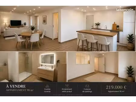 appartement lumineux f3 neuf 90m²