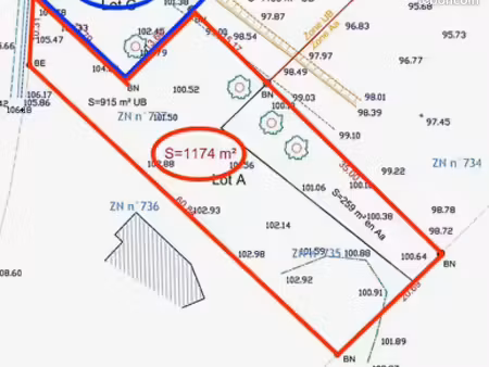 terrain 1 174 m² camors
