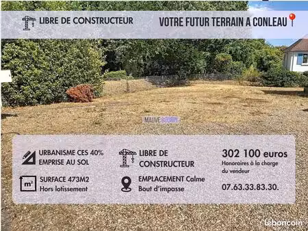 terrain 473 m² vannes