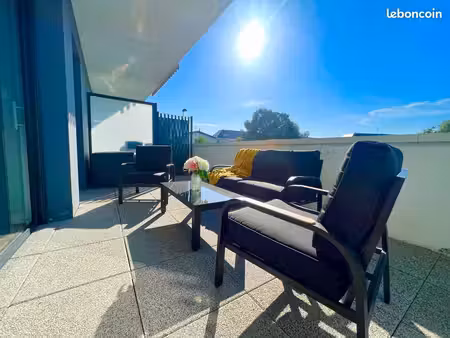 appartement meublé 42 m² avec terrasse et place de parking – lanester