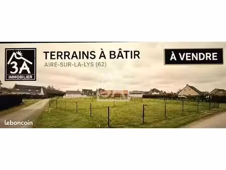 terrain 718 m² aire sur la lys
