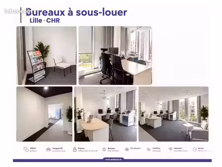 offre de sous-location – bureau professionnel de 60 m² à lille (secteur chu)
