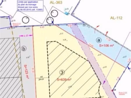 terrain constructible alénya (66) 639 m² 210 000