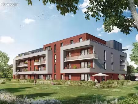 appartement neuf t3 avec balcon & stationnement à la chapelle d'armentières