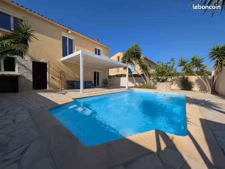 exceptionnelle villa 6p 4ch 155m² + t2 + piscine chauffée - dpe b - peyrestortes - 7km per